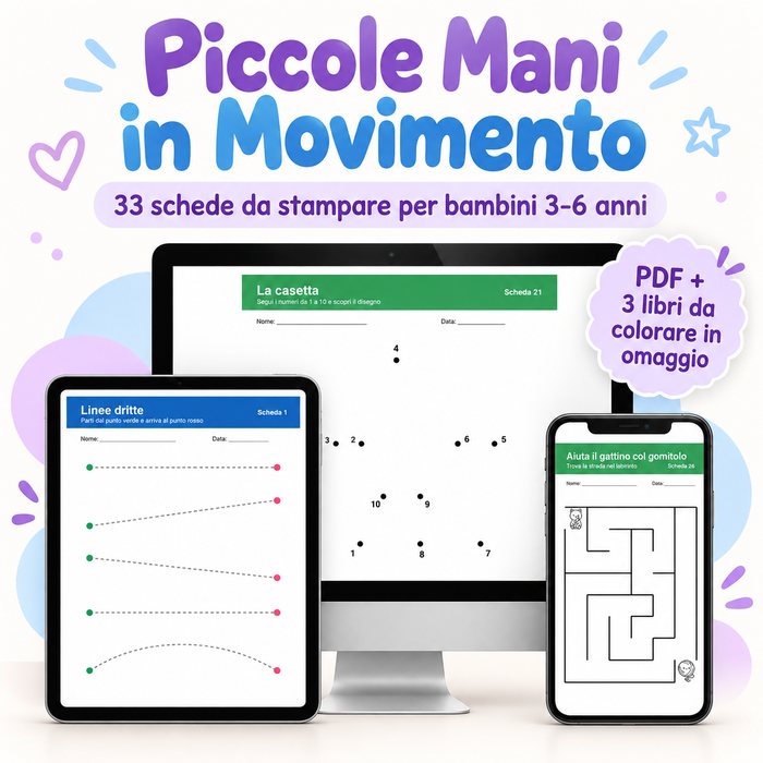 Piccole Mani in Movimento: 33 schede da stampare